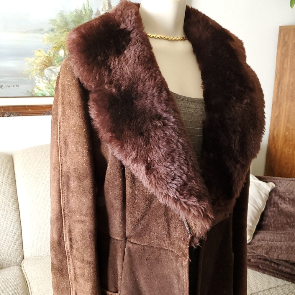 Rare Genuine Leather Made in Argentina Vintage Suede Coat with WPL# - Picture 7 of 15